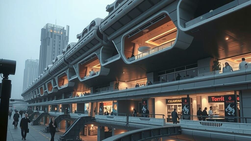 far future cyber city