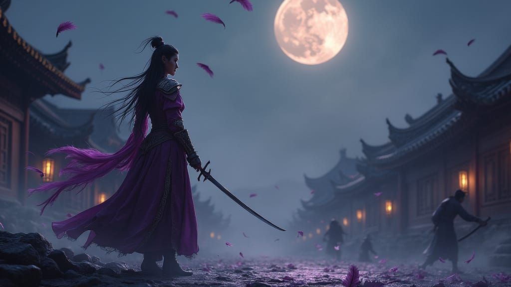 Cursed Village: A Dark Fantasy Warrior's Vigil