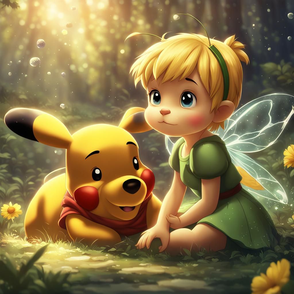 Tinkerbell's Disappointment: Anime-Inspired Splash Art