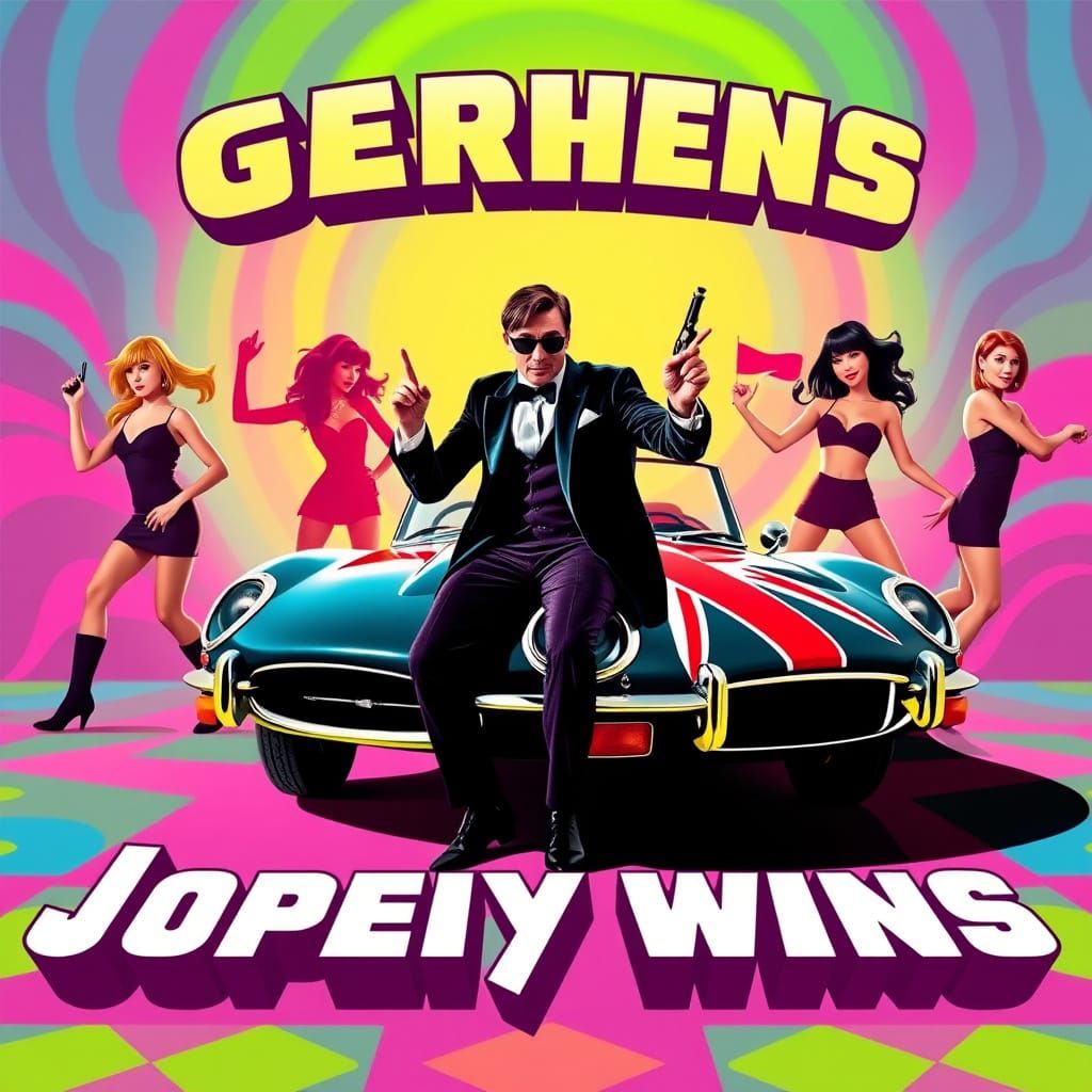 Groovy 1960s Spy Dancing in Psychedelic Credits