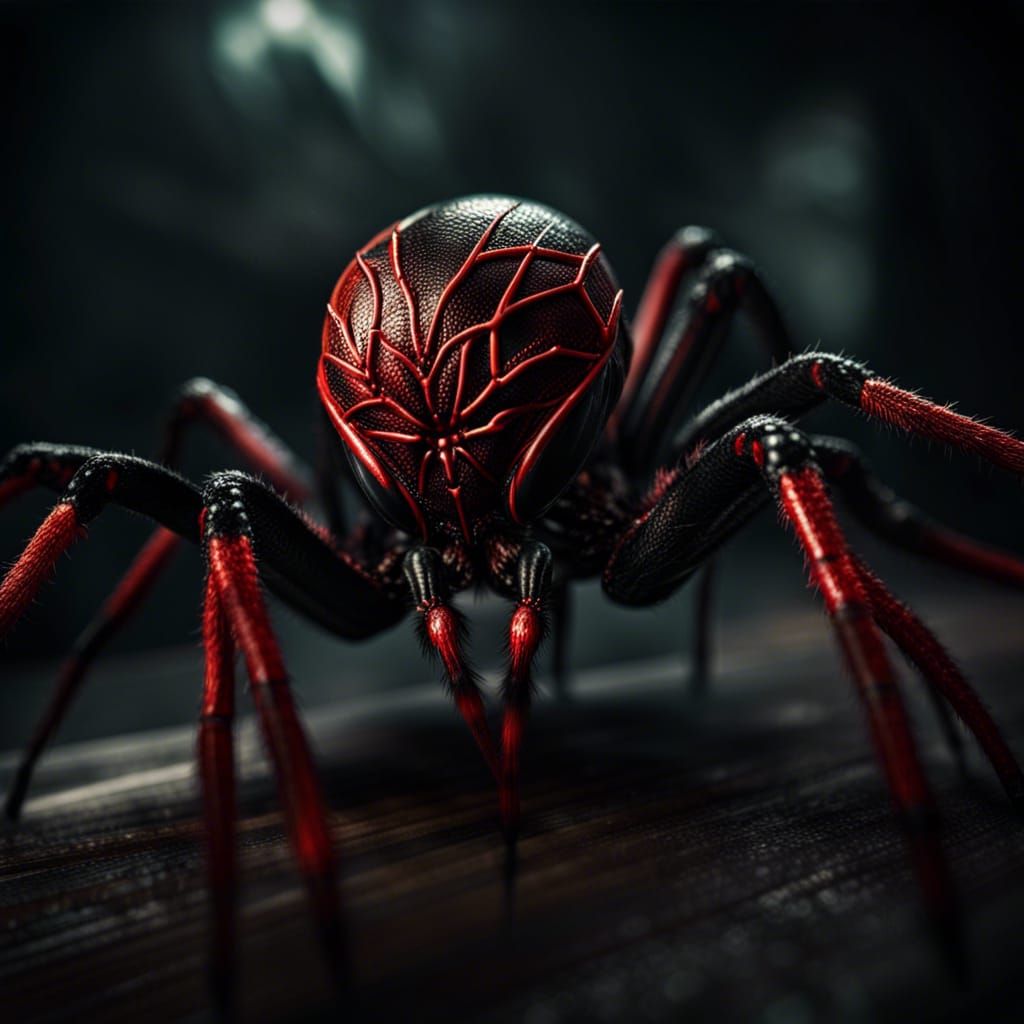 Hyperrealistic Human-Spider Hybrid with Spooky Eyes