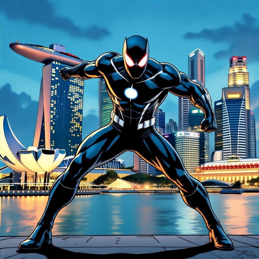 Superhero Fight at Marina Bay Sands: Comic Book Style