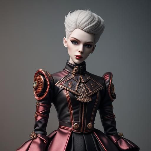 Intricate Ball-Jointed Doll in Dollpunk Style