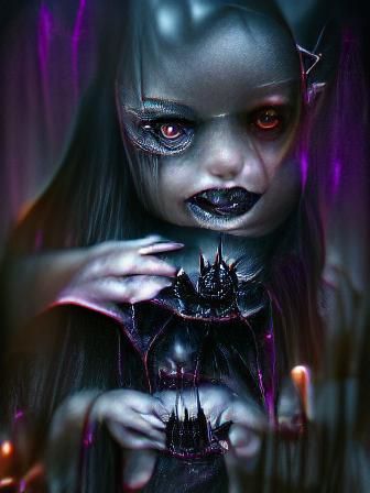 Sinister Dark Princess in Fantasy Art Style
