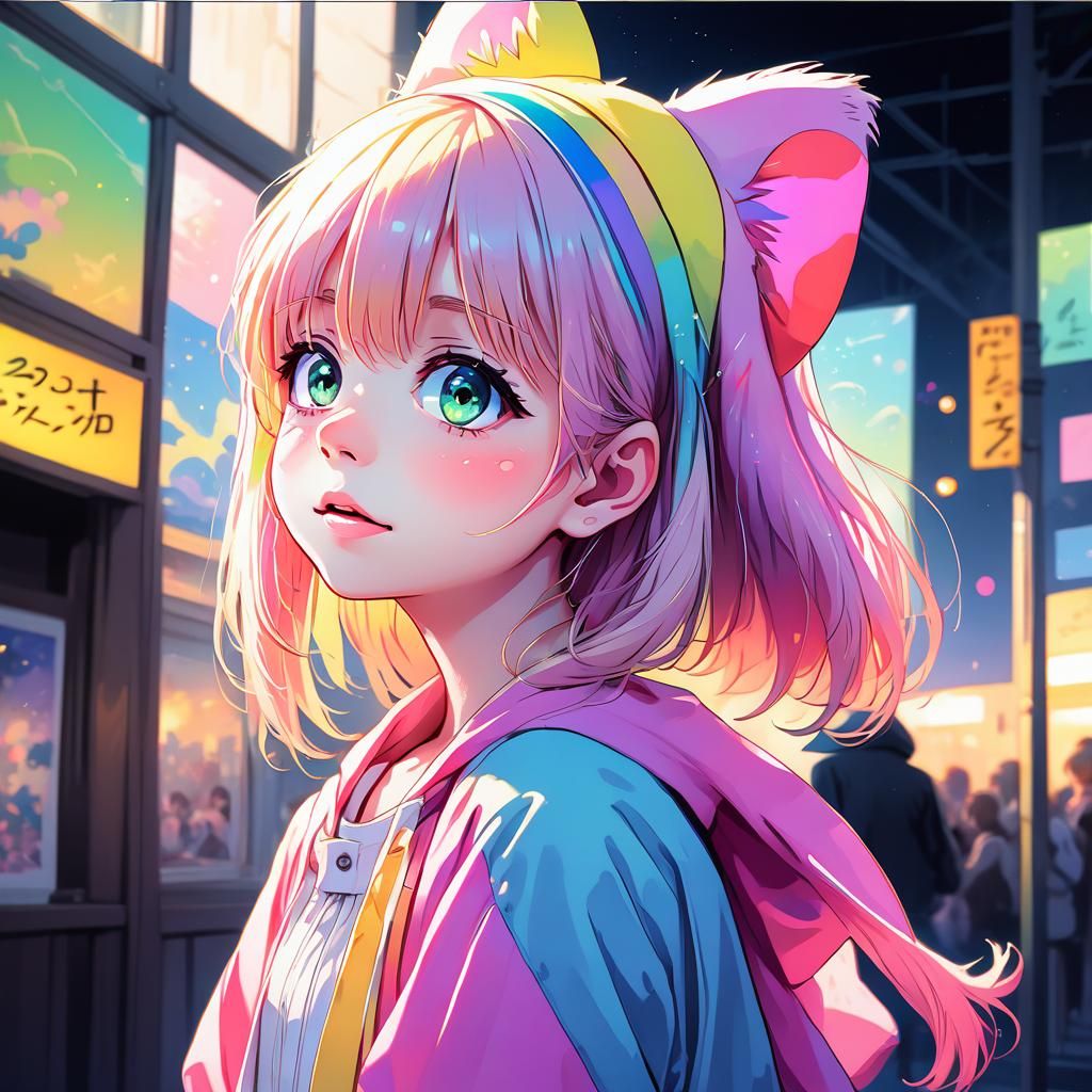 Anime Key Visual Art with Dynamic Lighting