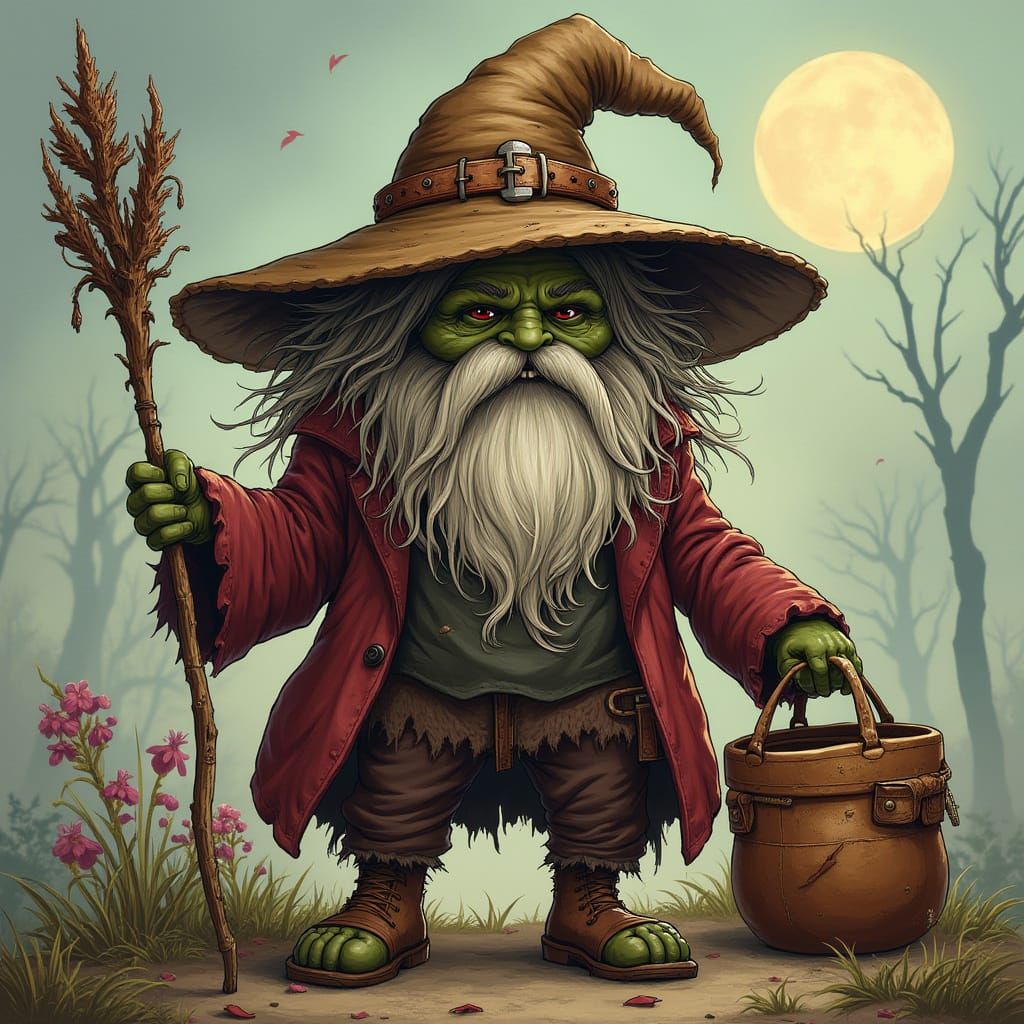 Baba Yaga: Slavic Folklore Illustration