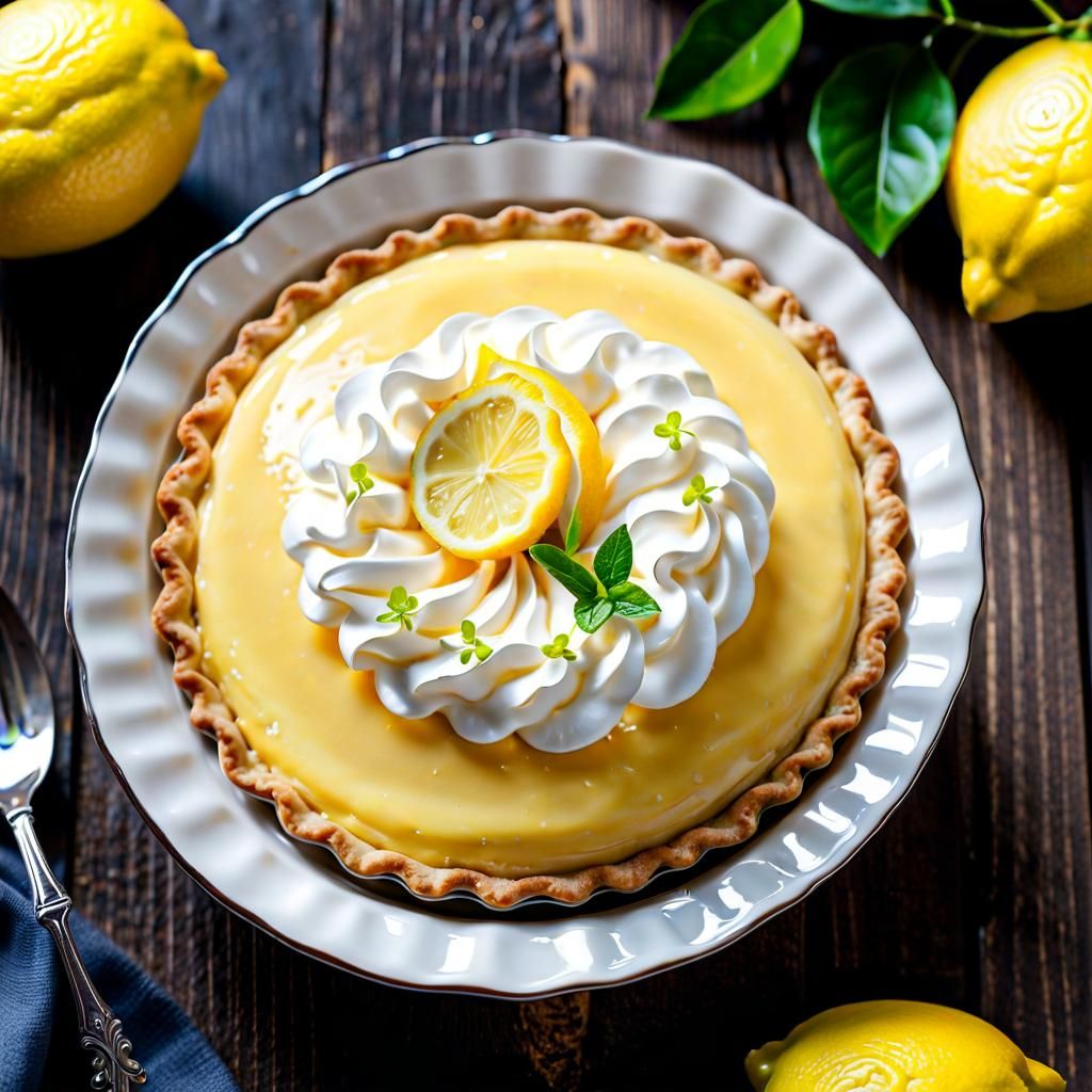Delicious Lemon Pie on a Plate