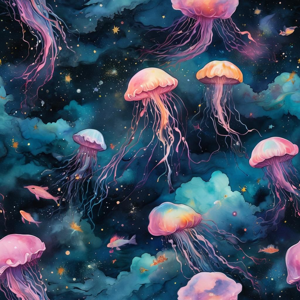 Ocean Sky Double Exposure in Surrealist Style