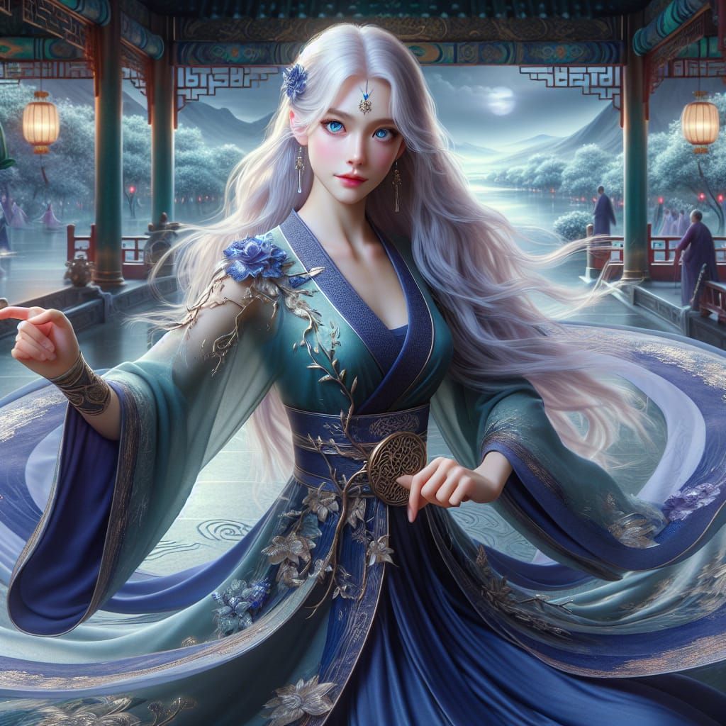 Elegant Saintess Practicing Divine Tao Cultivation