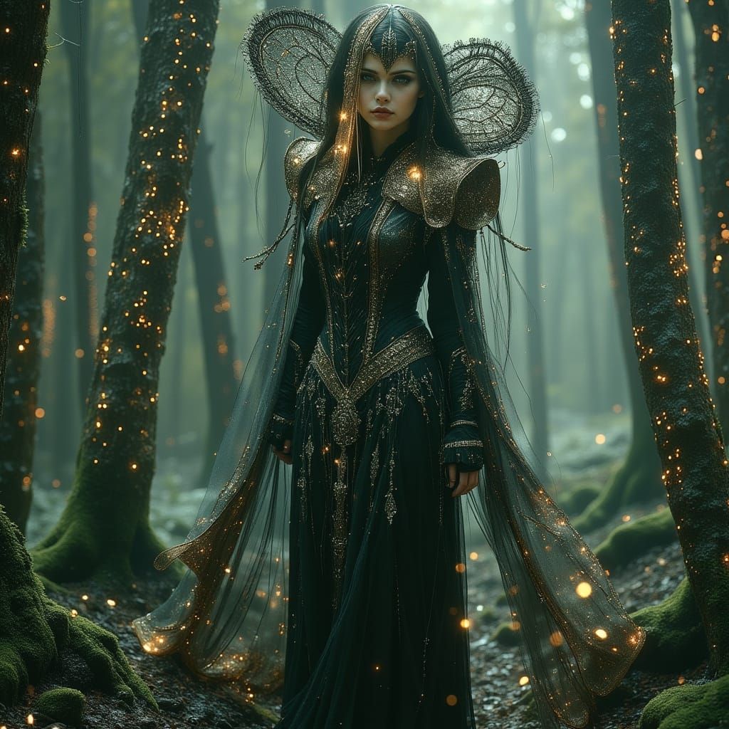 Crying Dryad Queen: A Dark Fantasy Portrait