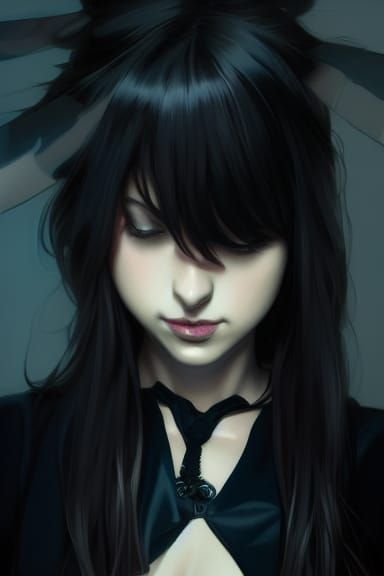 Misa Amane Portrait in Hyperdetailed Style