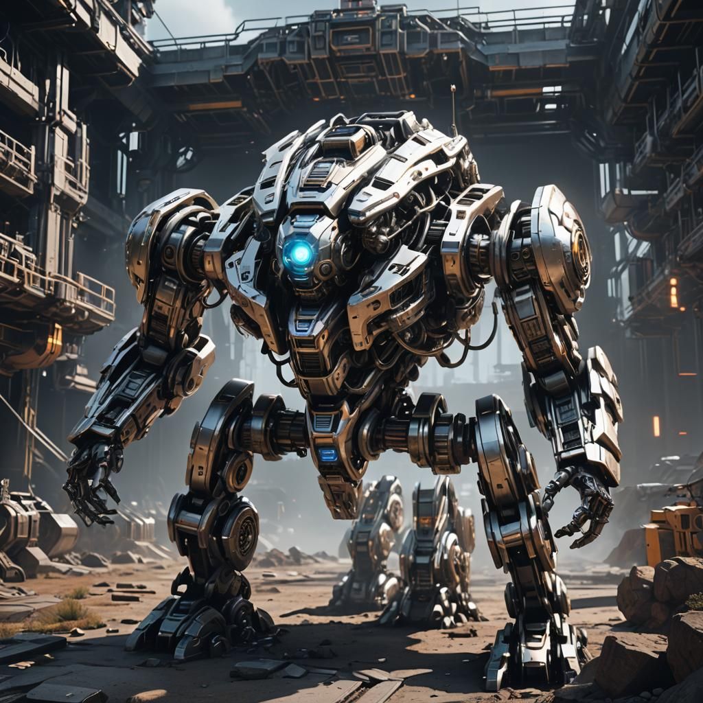 Futuristic Ghost in the Machine: Sci-Fi Render