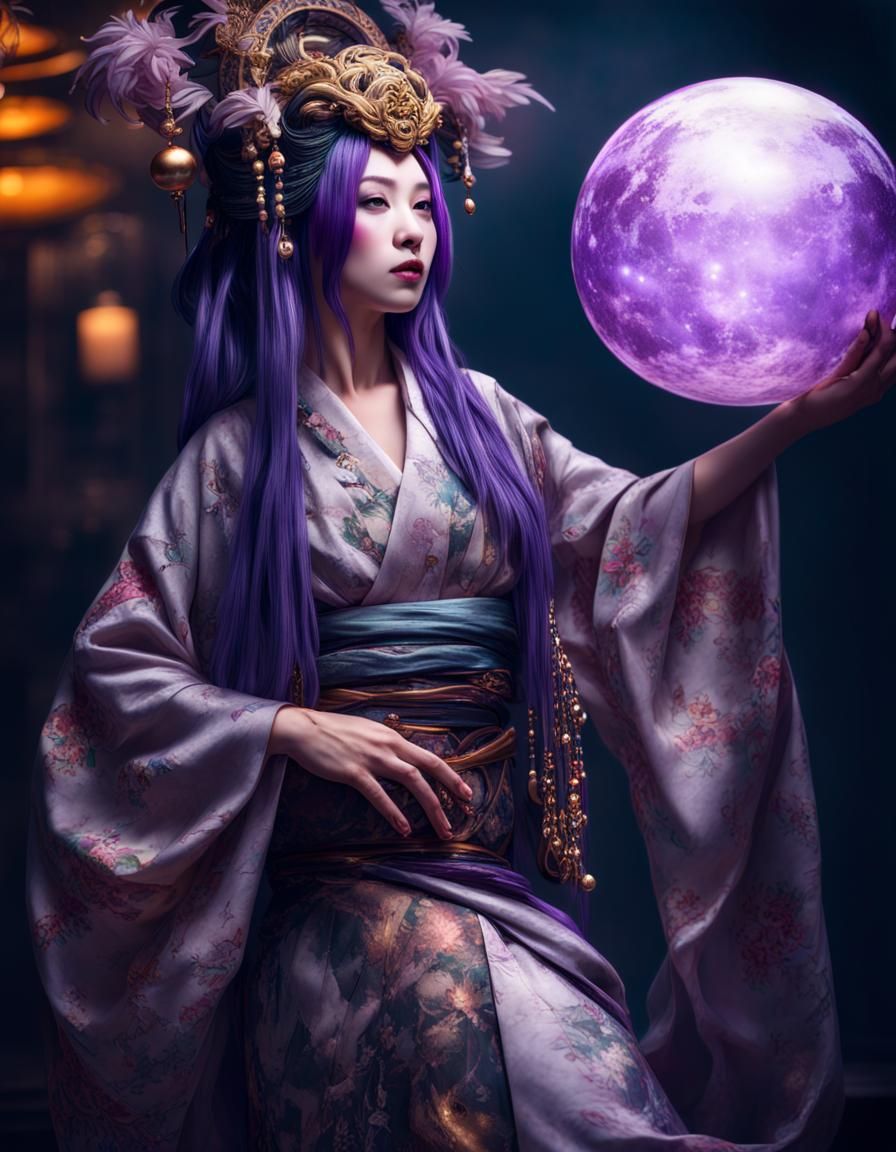 Space Opera Elf Geisha Portrait in HDR