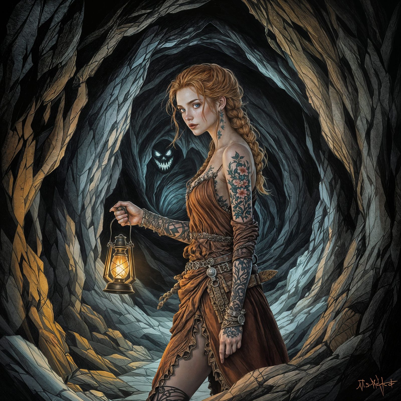 Ginger Adventuress Navigates Sinister Cave