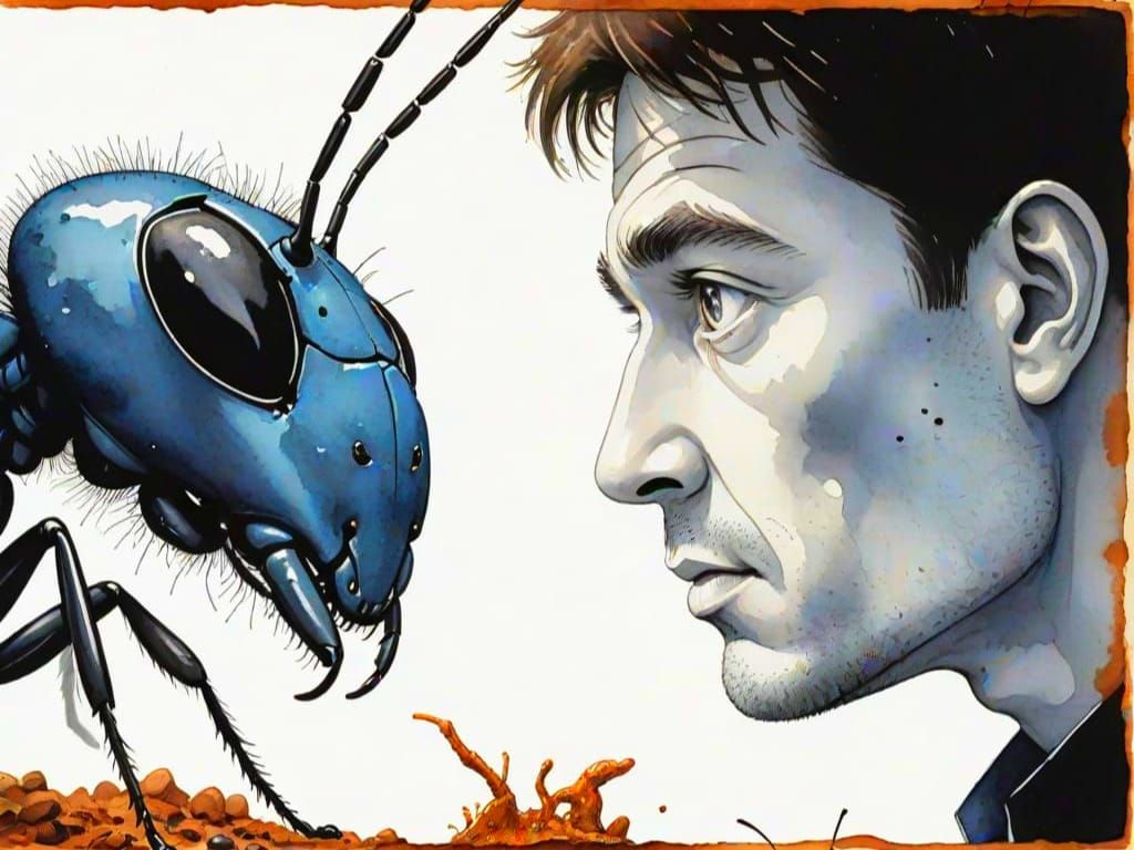 Humans Confront Ants in a Thought-Provoking Artwork