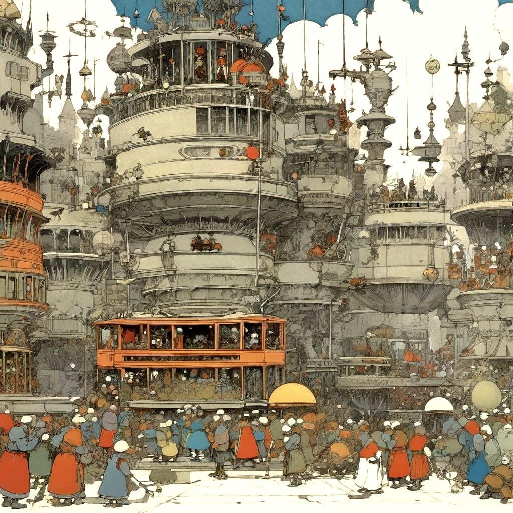 Fantastic Contraption in W. Heath Robinson Style