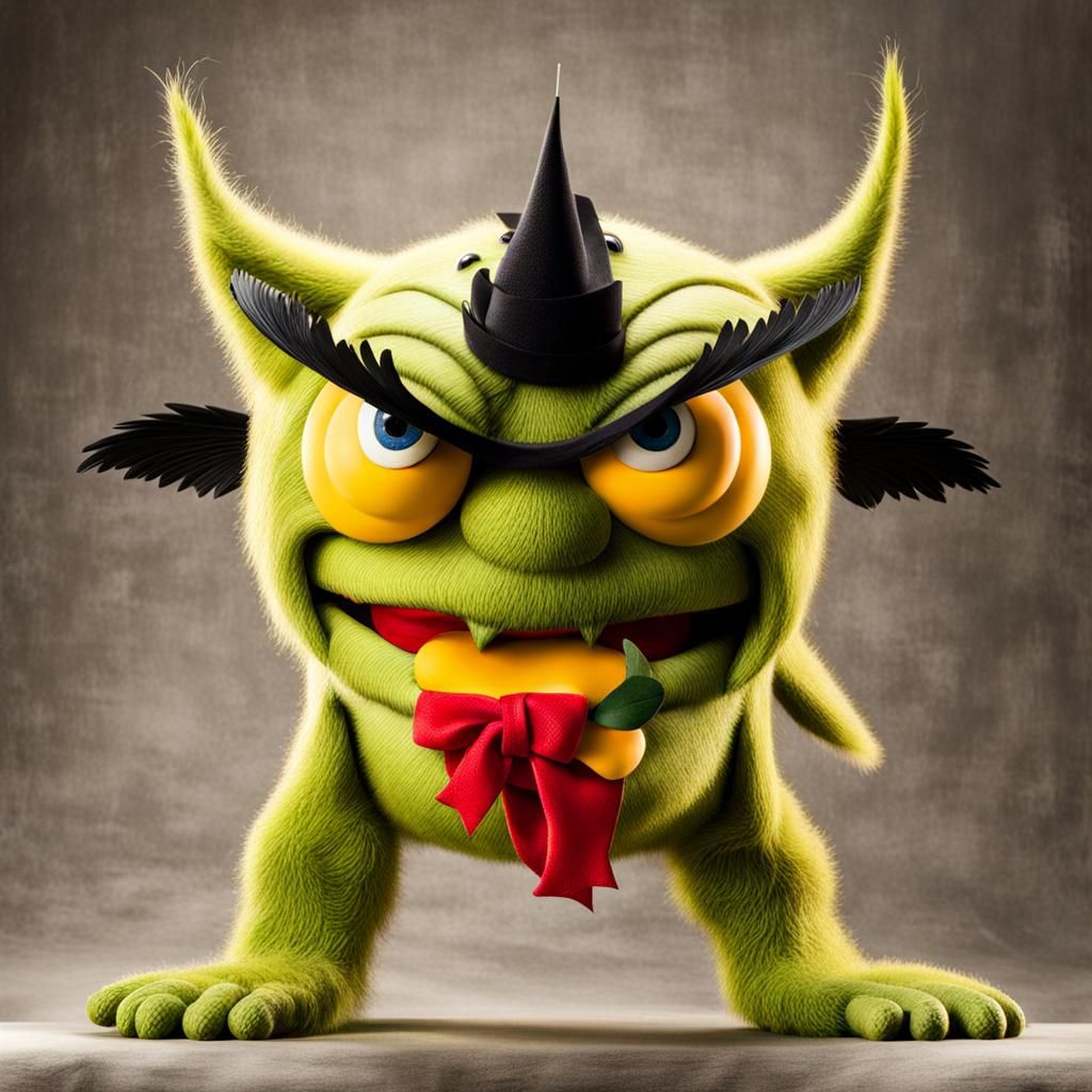 Ernie & Bert as Frankenstein in Cottagecore Style