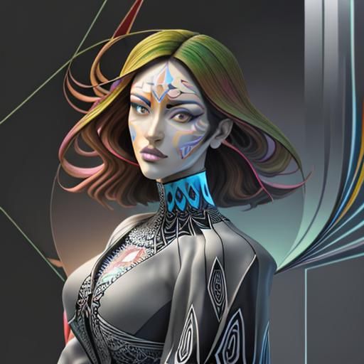 Vibrant Fractal Mandala in Digital Kaleidoscope Art