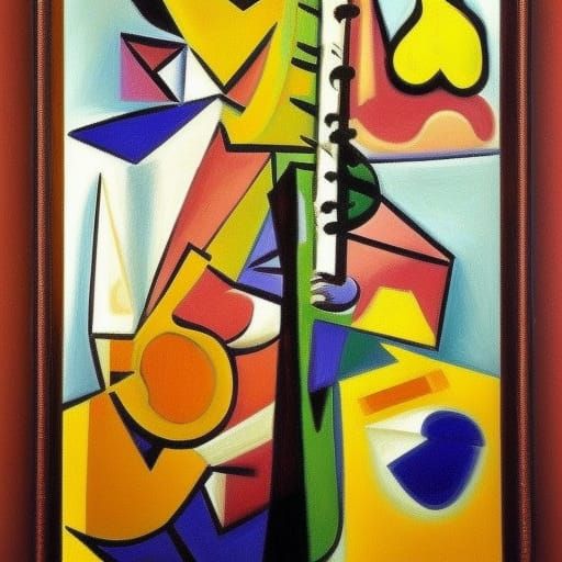 Sax oil painting by Pablo Picasso