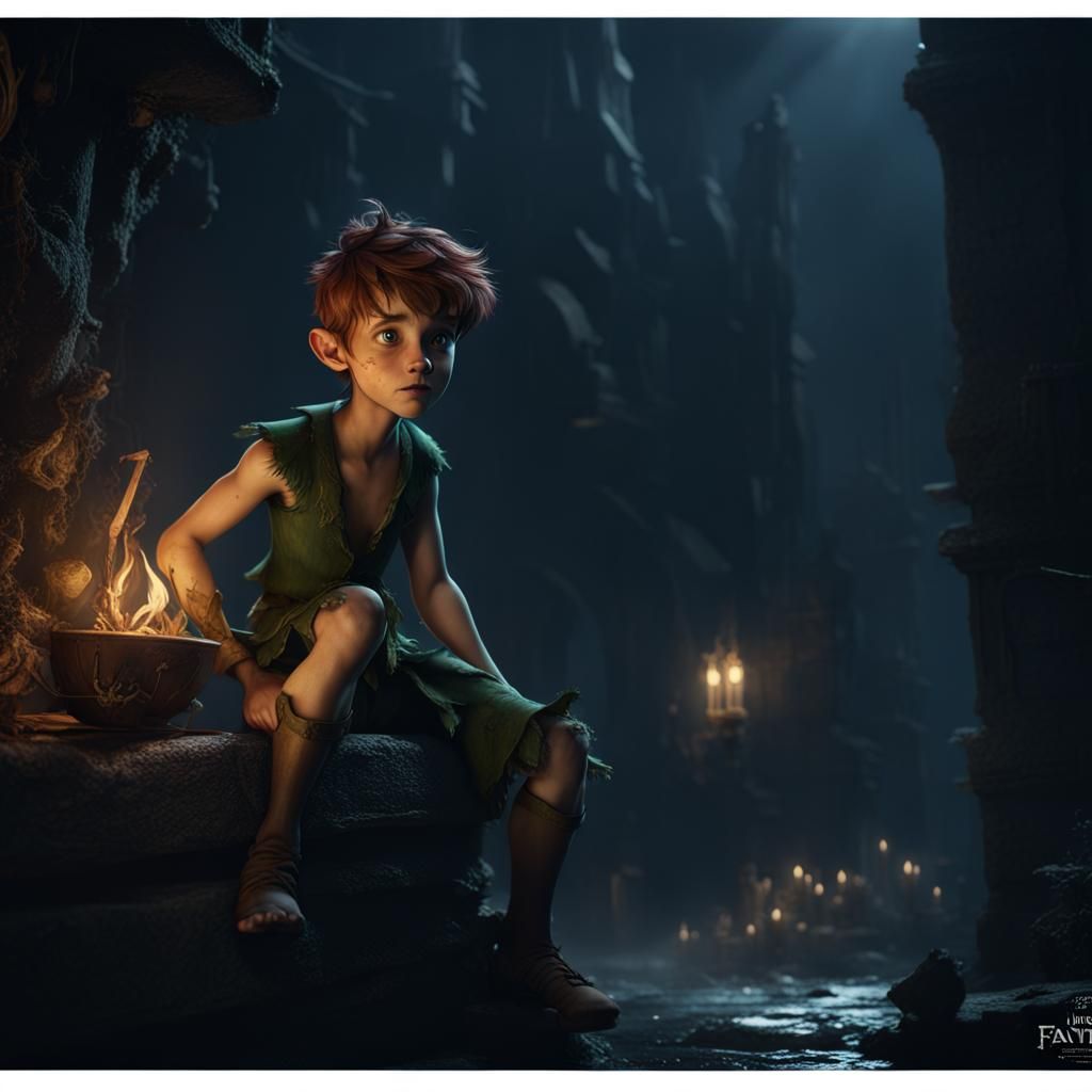 Distressing Peter Pan in Dark Fantasy Art