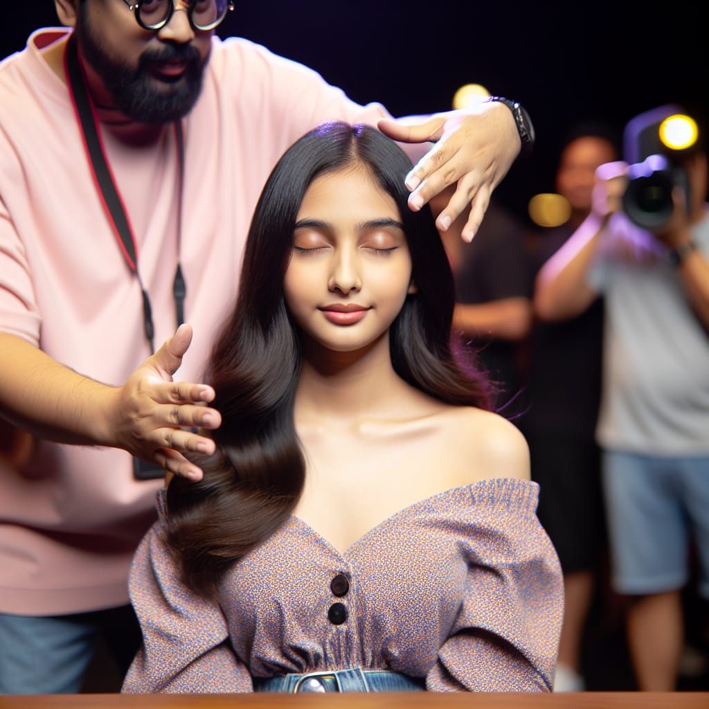 Young Woman's Hypnotic Magic Performance