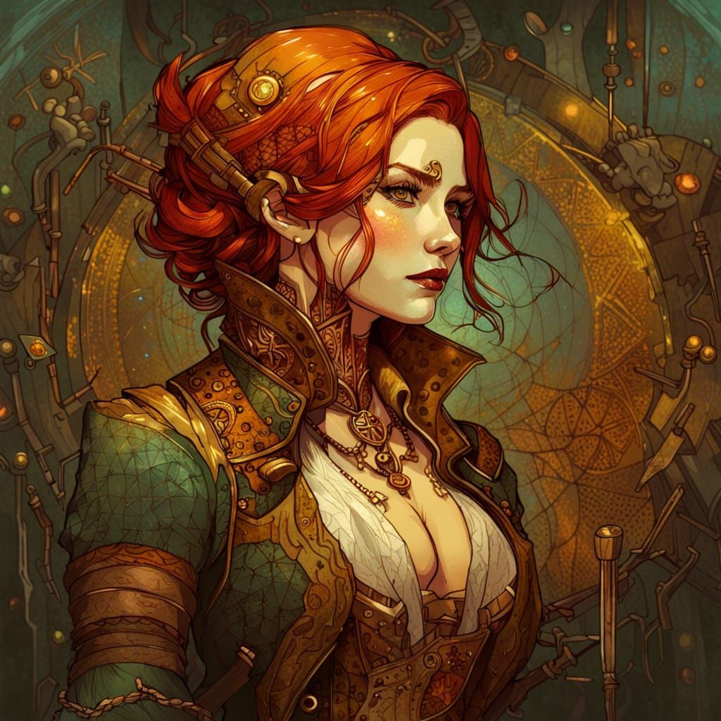 Steampunk Triss Merigold Digital Art