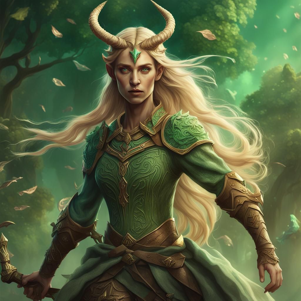 Centaur Woman with Unicorn Horn: Fantasy Illustration