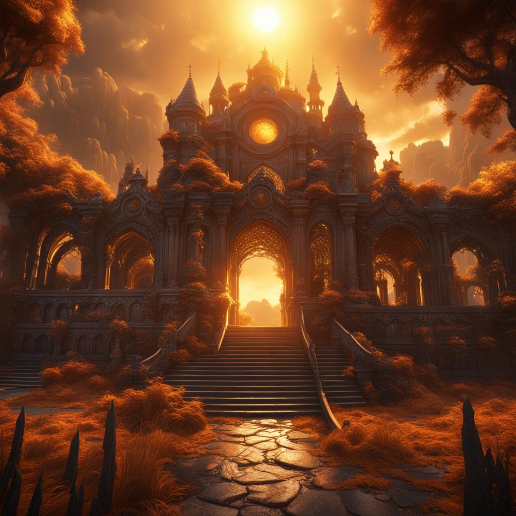 Detailed Matte Painting of a Sun in Unreal Engine