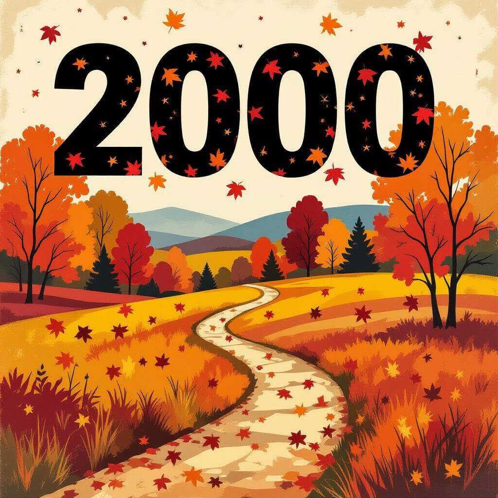 Album Cover 2000: Autumn Landscape in Abstract Style