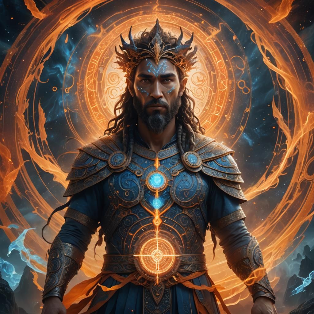 Mystical God in Ethereal Realm: Digital Matte Painting