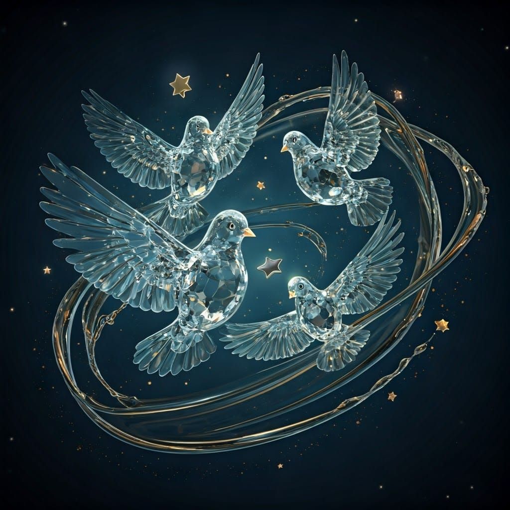 Ethereal Doves in Cosmic Harmony