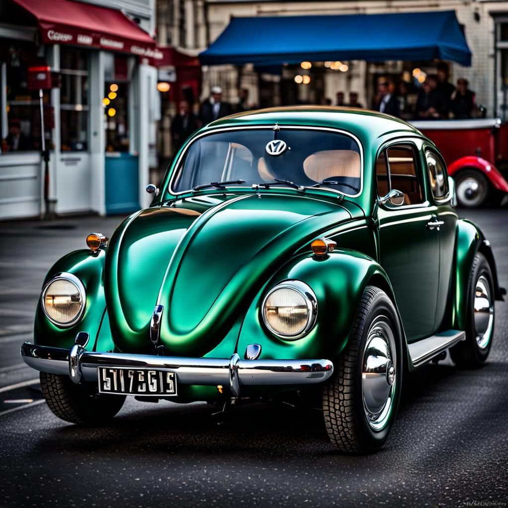 Googly-Eyed Volkswagen Beetle: A Whimsical Car Design