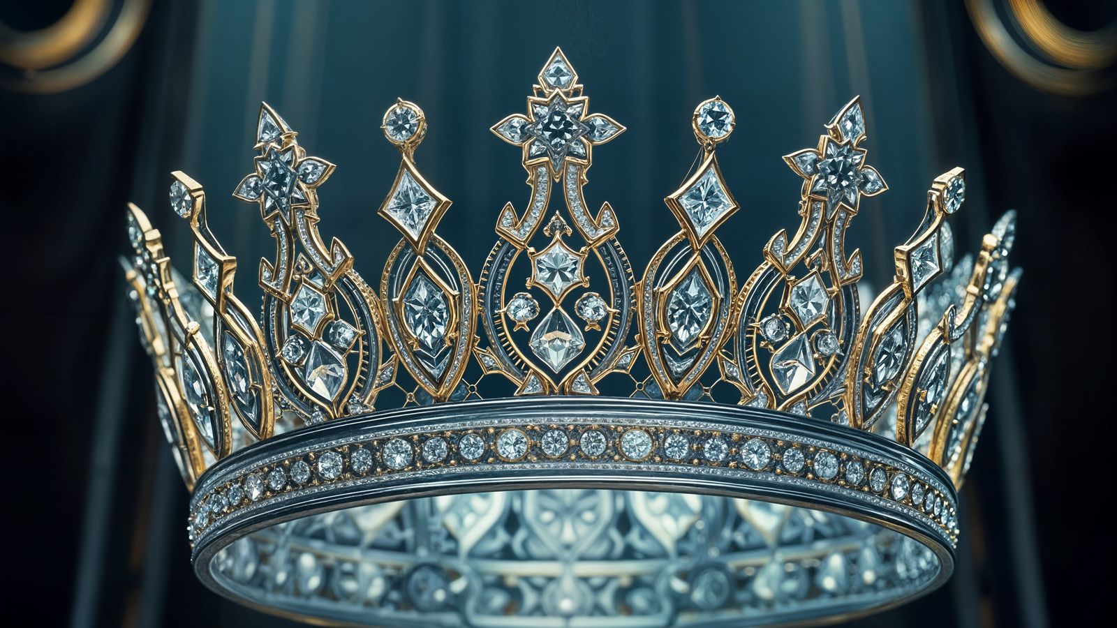 Jeweled Cyberpunk Crown in Gothic Style
