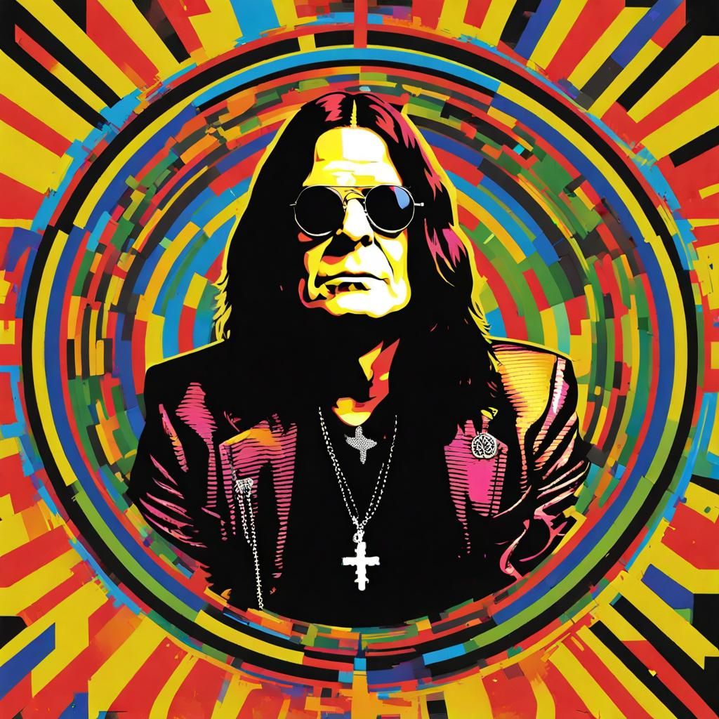 Ozzy Osbourne Pop Art Screen Print in 8K