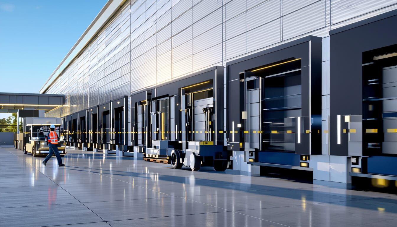 Golden Light on a Dynamic Loading Dock in 8K