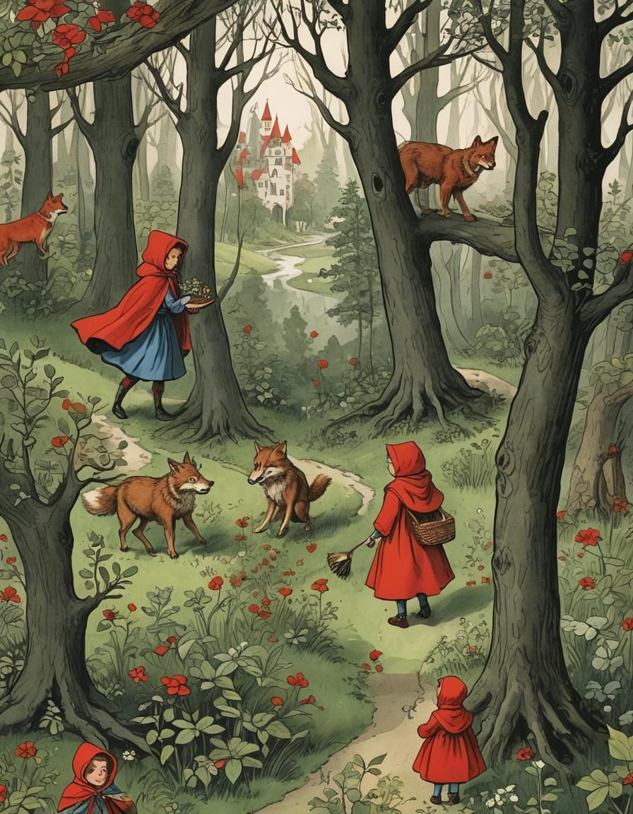 Red Riding Hood Storybook Illustration