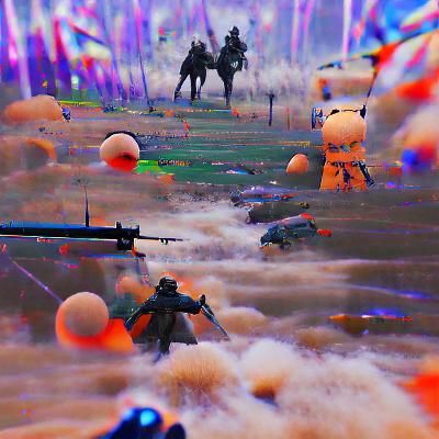 Wasted Battlefield Aftermath Under Stormy Sky