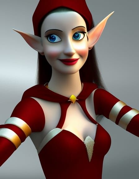 Eva Green as an CGI Elf