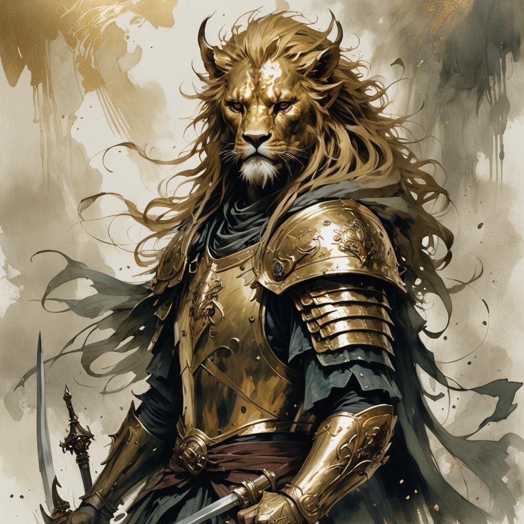 Golden lion warrior