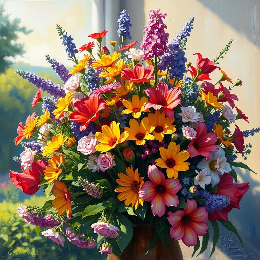 Vibrant Impressionist Bouquet in Sunny Kostelec