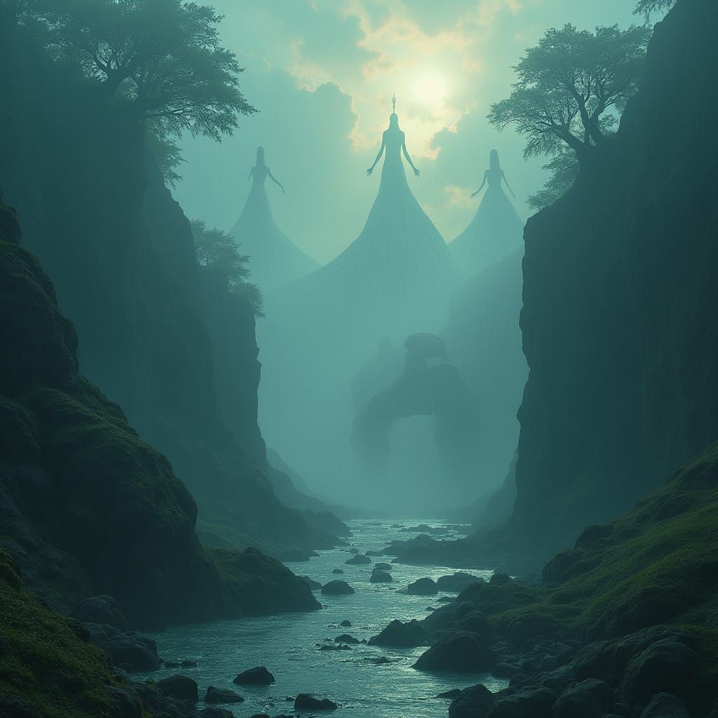 Ethereal Beings in Mystical Realms