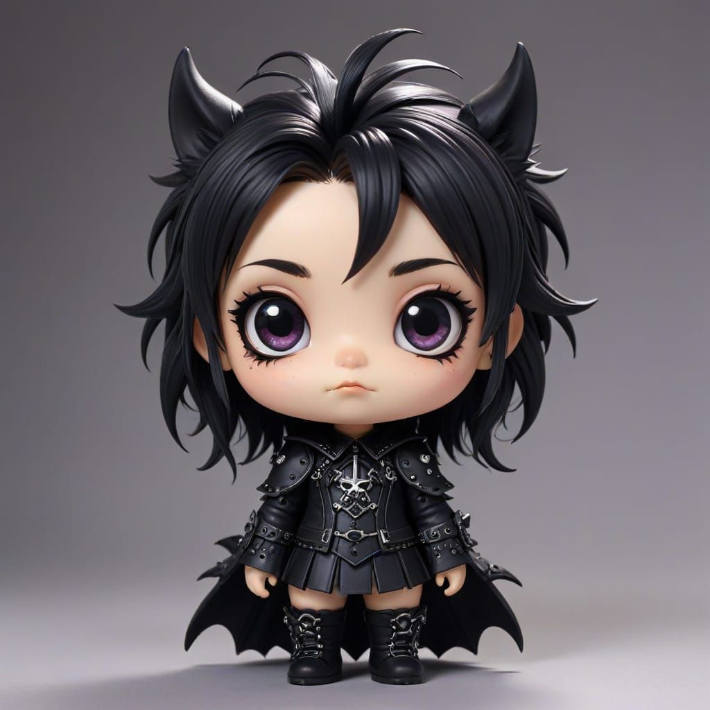 Chibi Goth Critter Person Lacking Sleep