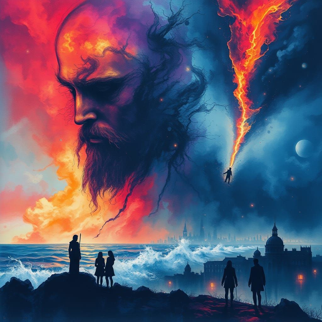 Surreal Fluorescent Abstract Expressionist Art