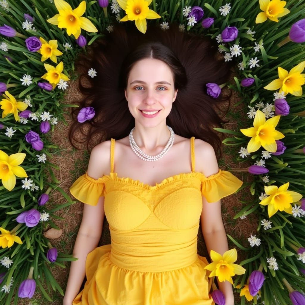 Cheerful Summer Portrait in Photorealistic Style