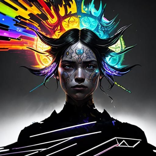 Psychedelic Daughter of Darkness Portrait in Unreal Engine 5