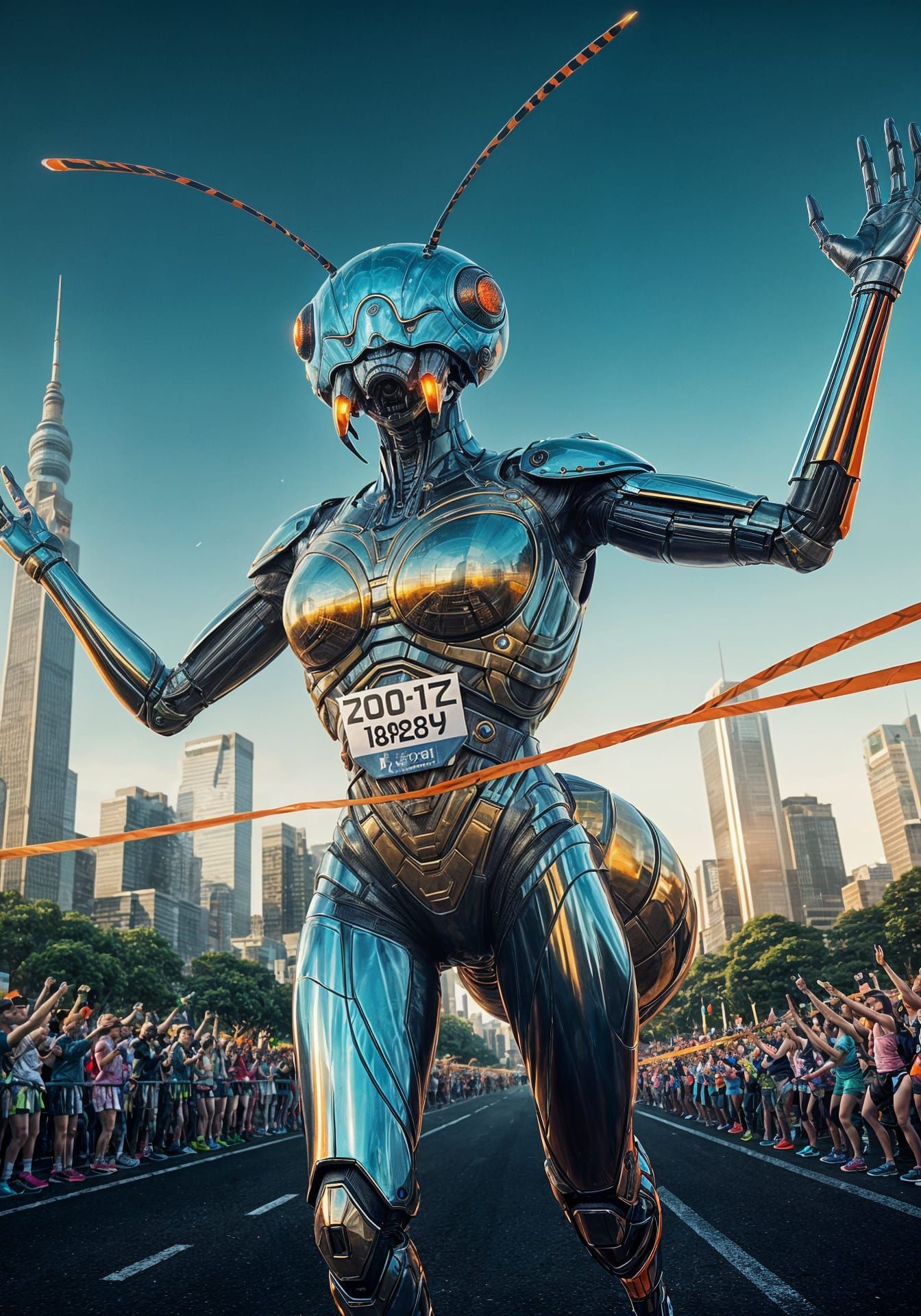 Alien Ant Wins Tokyo Marathon in Cubist Style