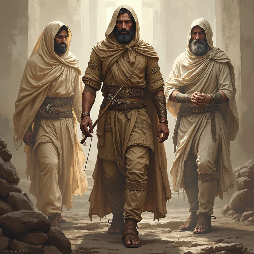 Idyllic River Landscape with Animals in Digital Art