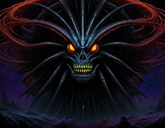 Monstrous Entity Radiates Cheerfulness in Cosmic Void