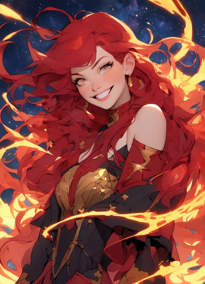 Anime Wizard of Flame and Lightning