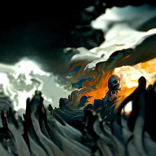 Surreal Hellscape with Sinister Gouache Details